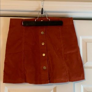 Corduroy mini skirt